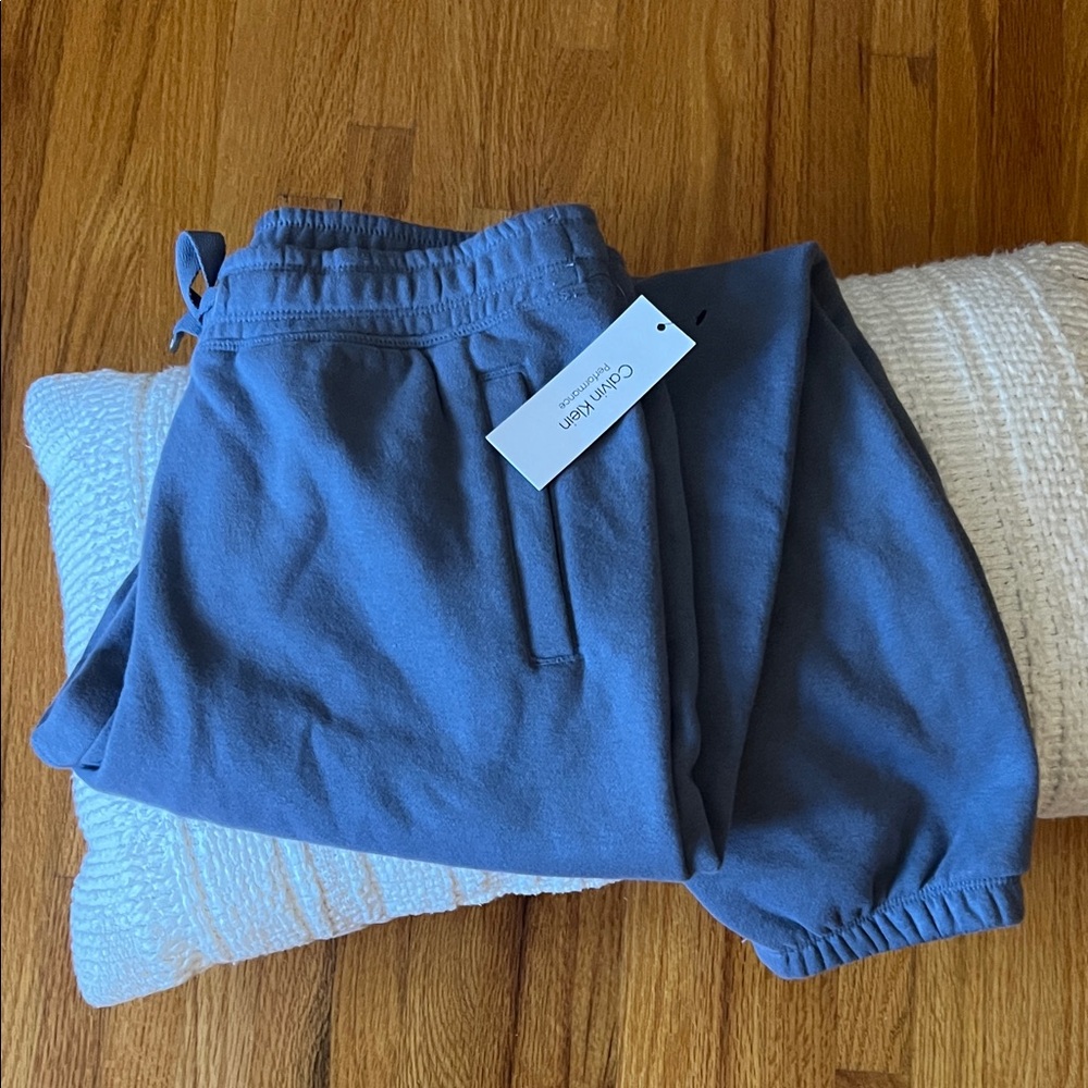 NWT Calvin Klein Performance Blue Jogger Pants